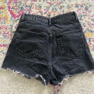 Black zara jean shorts
